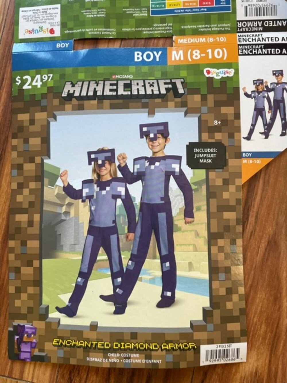 Disguise Minecraft Enchanted Diamond Armor Costume for boys, Medium Size - Picture 2 of 2
